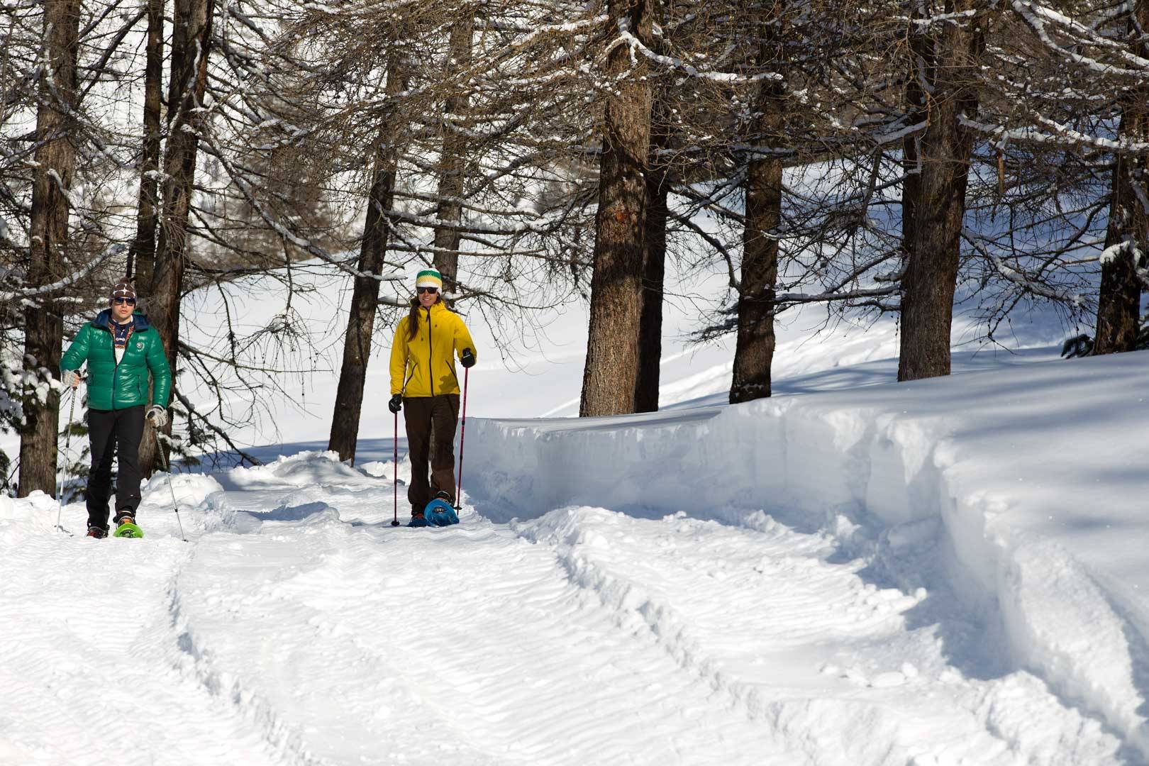 Ciaspole nei sentieri di Livigno